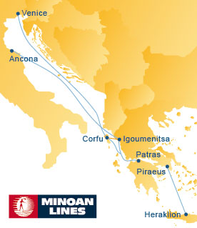 Minoan Lines Route Map